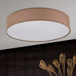 Plafoniera moderna abajur textil maro 4xE27/40W, Ufo DL 7-427/4 Braun Orion